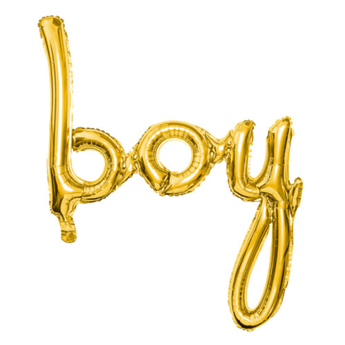 Letterballon "Boy" - goud