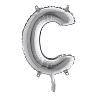 Letterballon "C" - zilver