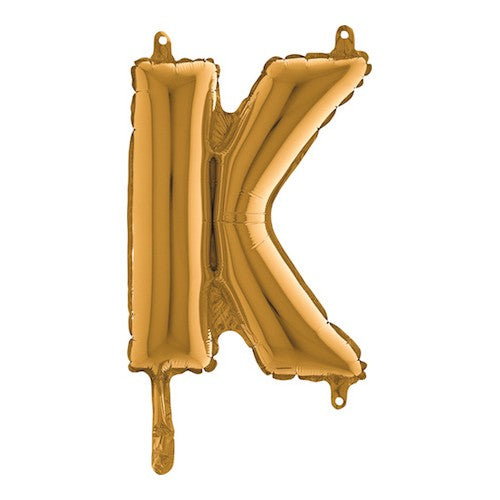 Letterballon "K" - goud