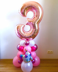 Ballonboeket "Unicorn" cijfer