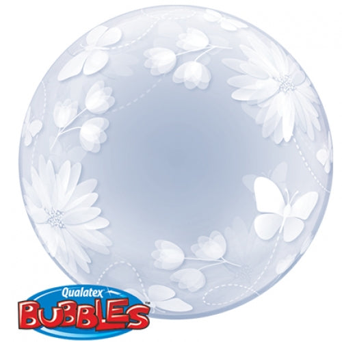 Bubbelballon bloemen & vlinders