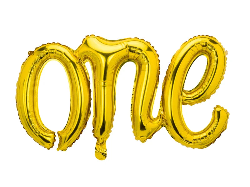 Letterballon "One" - goud