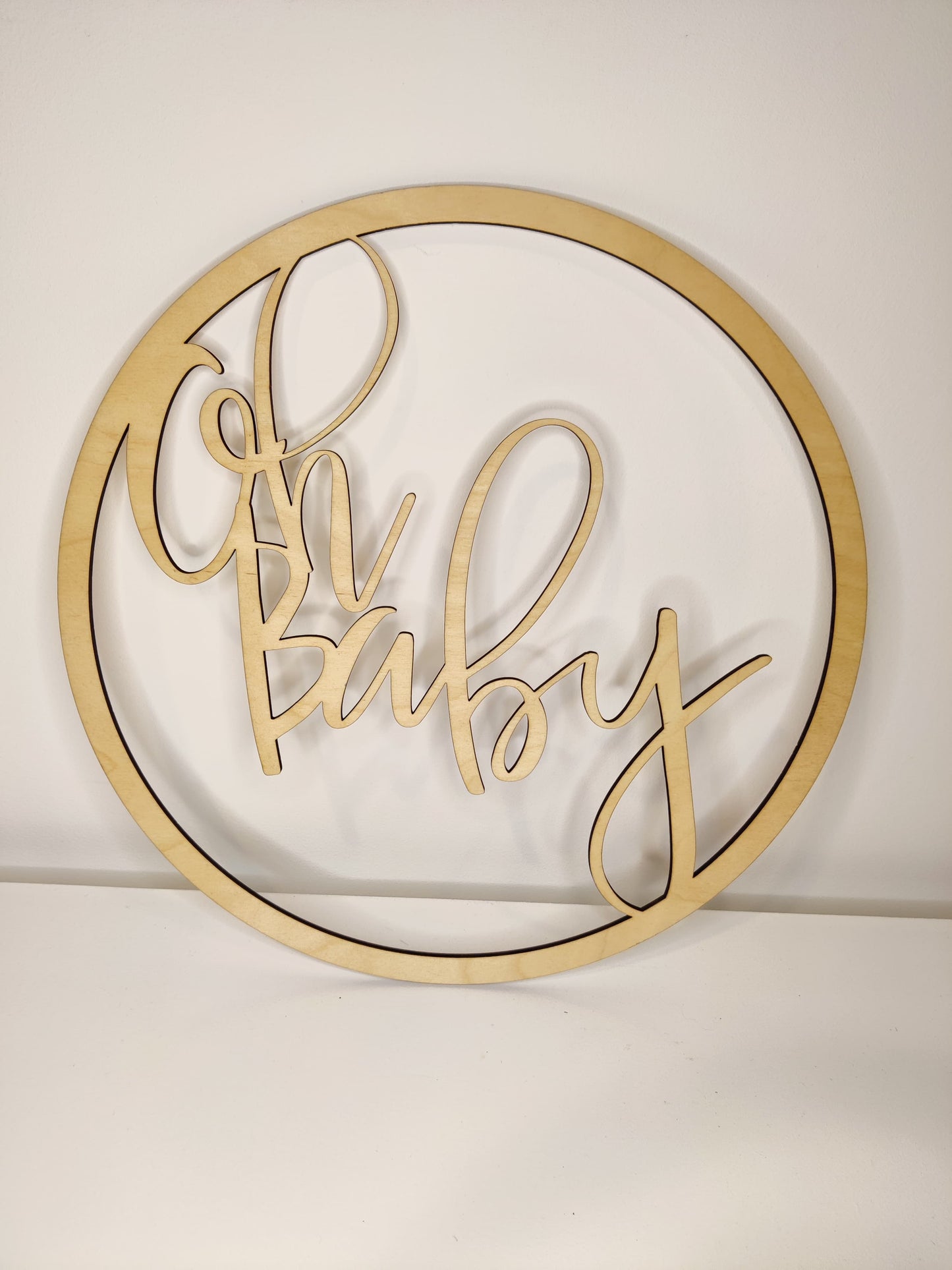 Cut-out "Oh Baby" hout - naturel