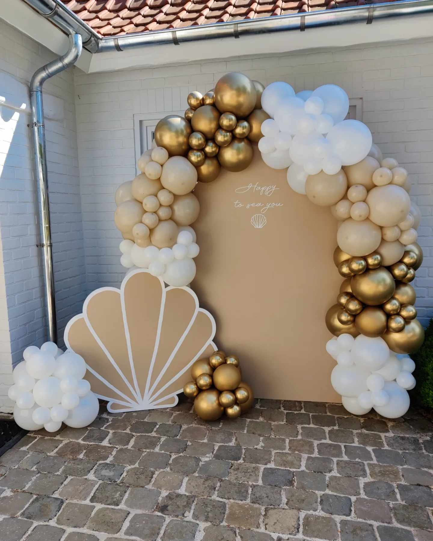 ballondecoratie met backdrop