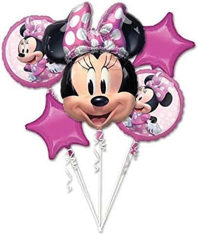 Folieballon "Minnie Mouse" ballonbundel 5 stuks