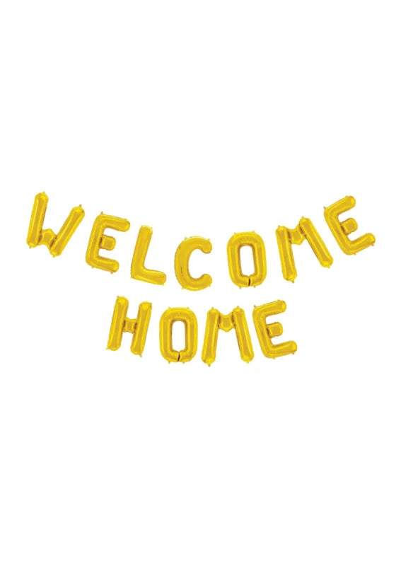 Letterballon "Welcome Home" - goud