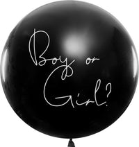 Latex ballon "Boy or Girl" met blauwe confetti - 36 inch