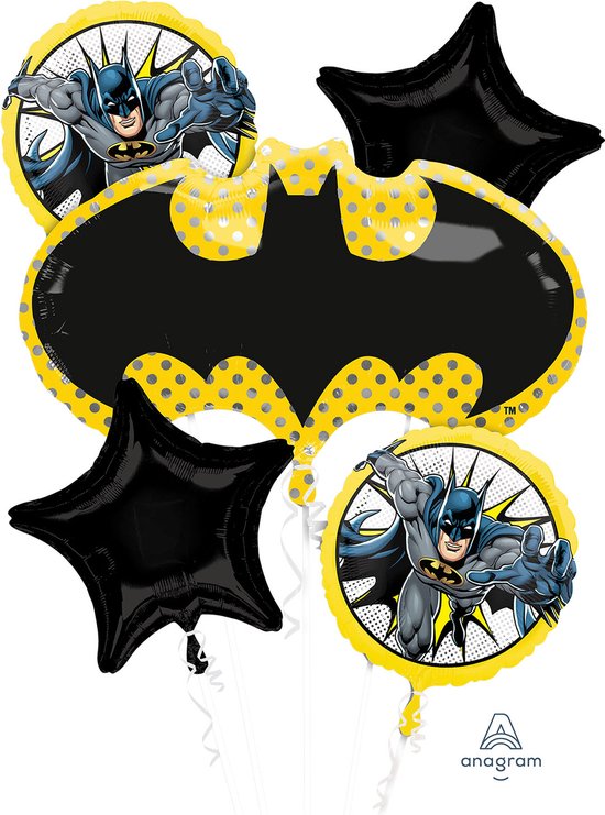 Folieballon "Batman" ballonbundel 5 stuks