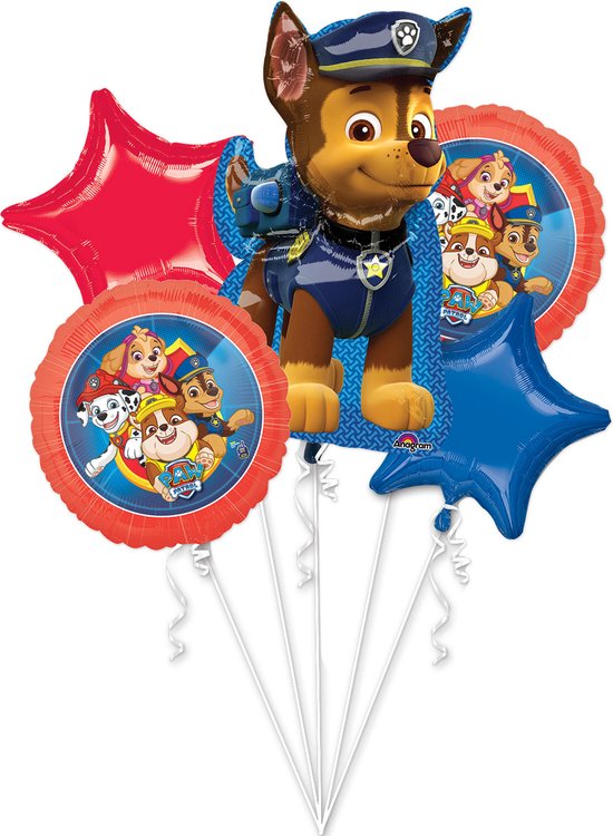 Folieballon "Paw Patrol" ballonbundel 5 stuks