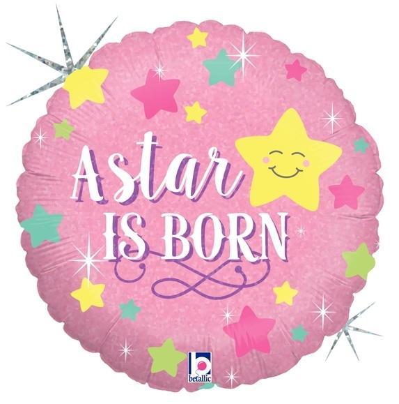 Folieballon "A Star Is Born" - roze