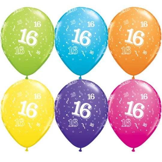 Latex ballon 5 stuks "16"