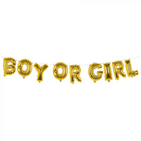 Letterballon "Boy Or Girl" - goud