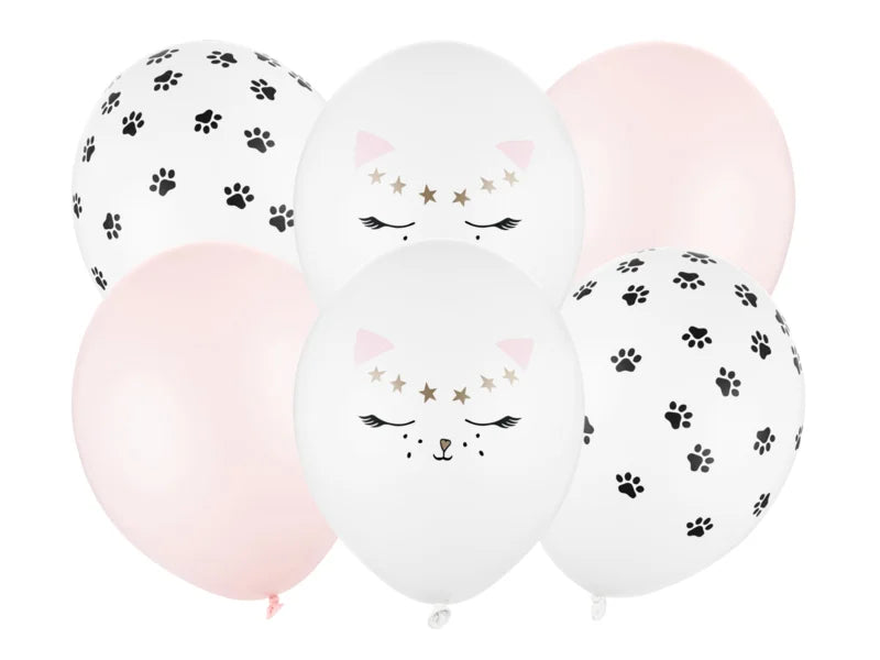 Latex ballon 6 stuks "Kitty Cat"