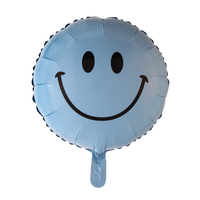 Folieballon "Smiley" - blauw