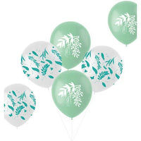 Latex ballon natuur 6 stuks - groen