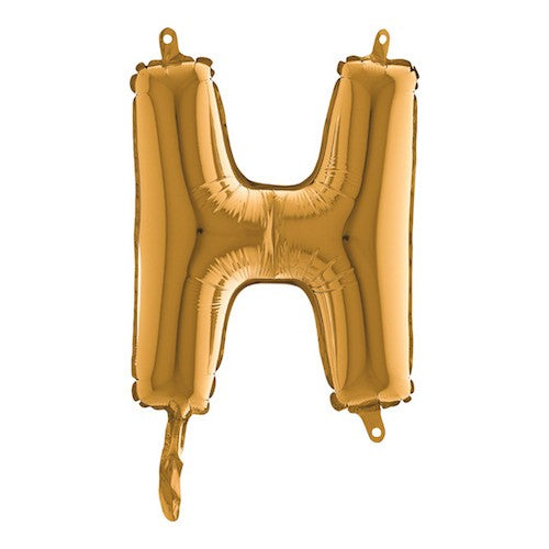 Letterballon "H" - goud