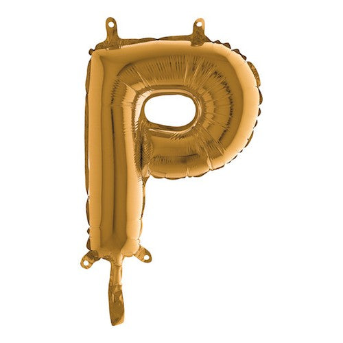 Letterballon "P" - goud