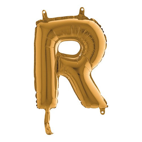 Letterballon "R" - goud