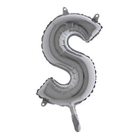 Letterballon "S" - zilver