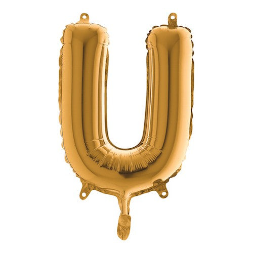 Letterballon "U" - goud