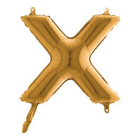 Letterballon "X" - goud