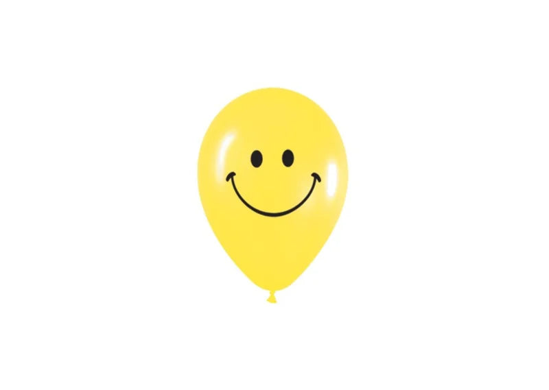 Latex ballon 8 stuks smiley