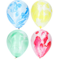 Latex ballon 6 stuks marmerprint - mix