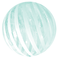 Bubbelballon gestreept - turquoise