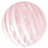 Bubbelballon gestreept - rood