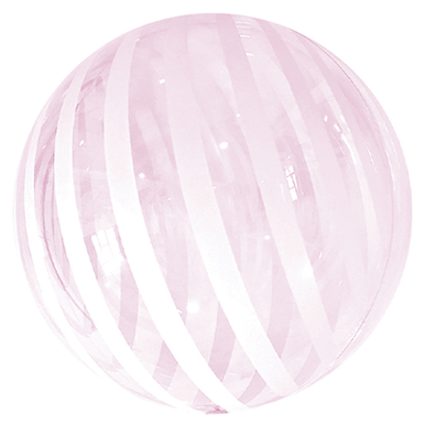 Bubbelballon gestreept - roze