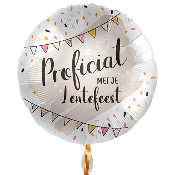 Folieballon "Gefeliciteerd Met Je Lentefeest" vlaggenlijn