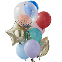 Folieballon multicoloured ballonbundel 11 stuks