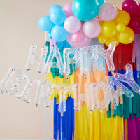 Letterballon "Happy Birthday" multicoloured confetti