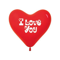 Latex ballon 5 stuks "I Love You" hartvorm