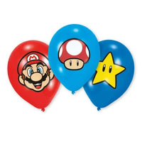 Latex ballon 6 stuks "Super Mario Bros"