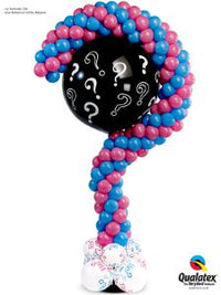 Gender reveal ballon met vraagteken