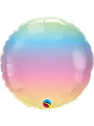 Folieballon rond pastel vibes - meerkleurig