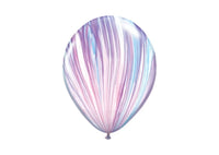 Latex ballon 5 stuks - marble roze blauw