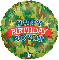 Folieballon "Happy Birthday" camouflage