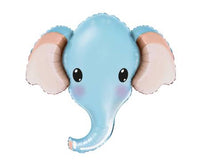 Folieballon "Olifant" hoofd - blauw