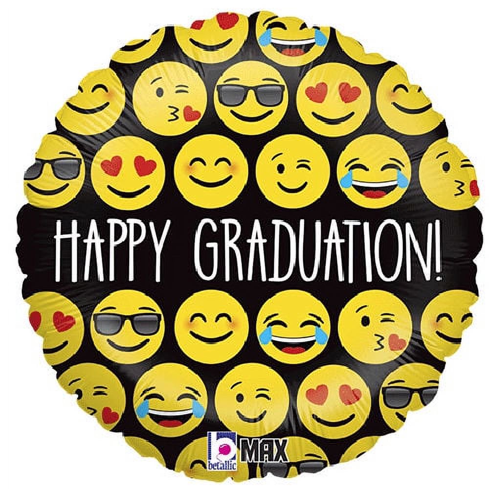 Folieballon "Happy Graduation" - emoticons