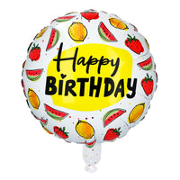 Folieballon "Happy Birthday" zomerfruit