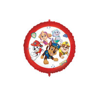 Folieballon "Paw Patrol" rond - rood