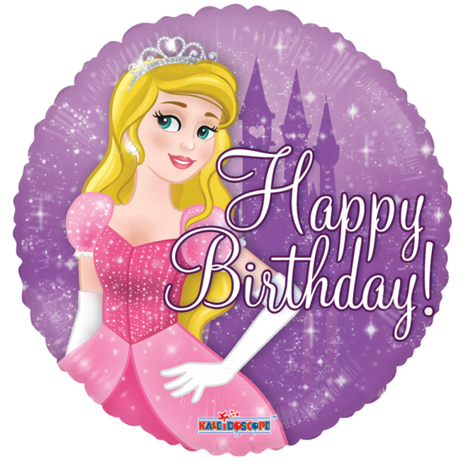 Folieballon "Happy Birthday" prinses