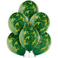 Latex ballon 5 stuks "Camouflage"