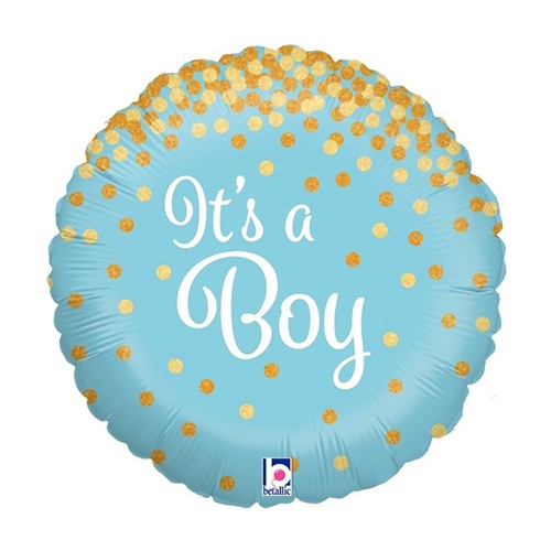 Folieballon "It's A Boy 18" - blauw