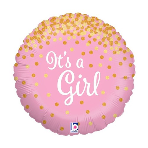 Folieballon "It's A Girl" - roze