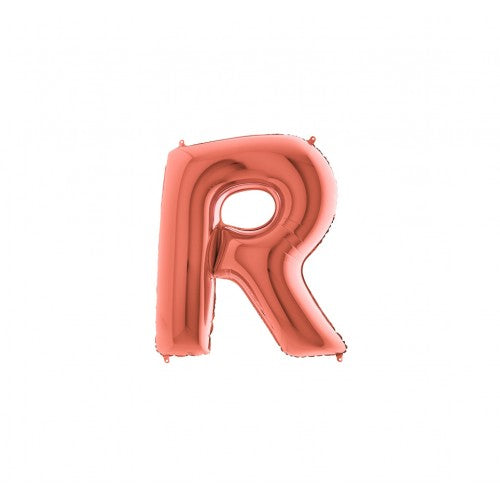 Letterballon "R" - rosé