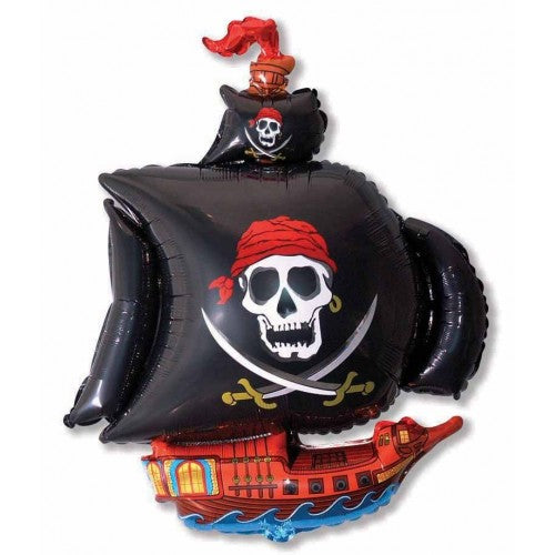 Folieballon "Piratenschip Met Doodshoofd"