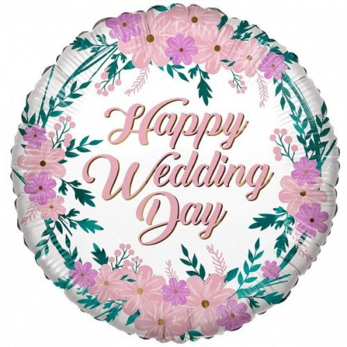 Folieballon "Happy Wedding Day" ECO 18"